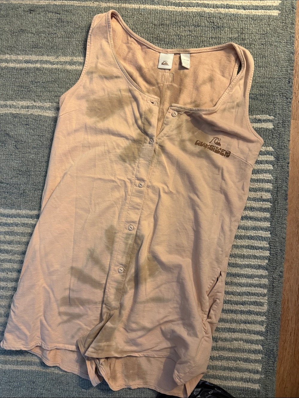 Quiksilver Women's Blush Pink Button-Front Tank